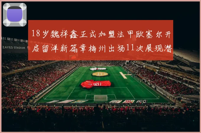 18岁魏祥鑫正式加盟法甲欧塞尔开启留洋新篇章梅州出场11次展现潜力